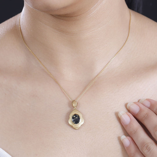 Goldenite Anhänger 925 Silber 750 Gelbgold Vermeil ca. 1,75 ct.