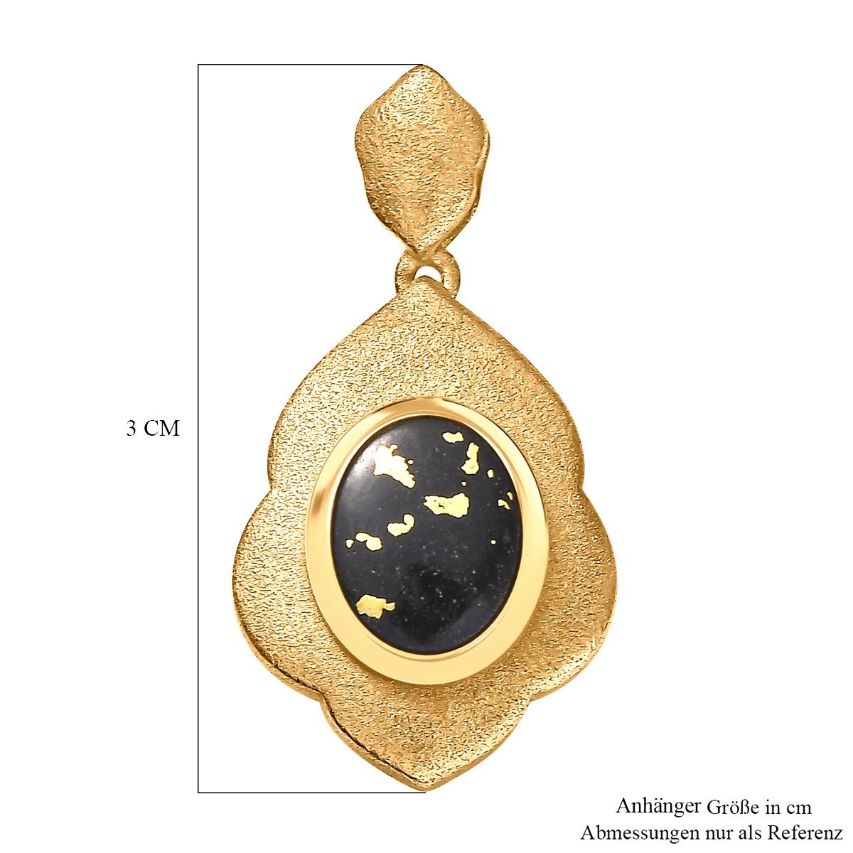 Goldenite Anhänger 925 Silber 750 Gelbgold Vermeil ca. 1,75 ct.