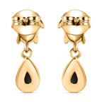 Ammolit Ohrringe 925 Silber 750 Gelbgold Vermeil ca. 0,97 ct.