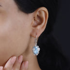AA Larimar Ohrringe 925 Silber rhodiniert ca. 13.63 ct