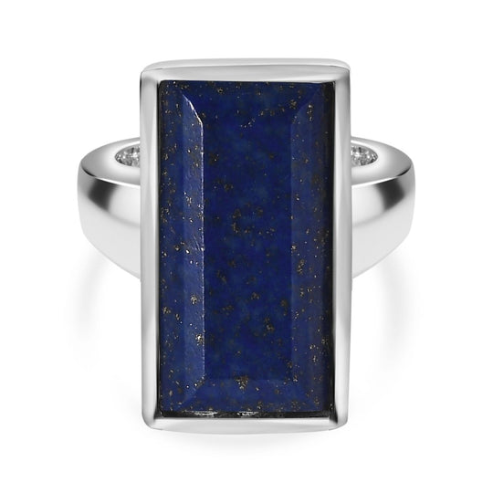 AAA Lapislazuli Ring, 316L Edelstahl (Größe 17.00) ca. 3.79 ct