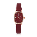 STRADA PC21S Uhr mit Japanischem Uhrwerk, Roségoldfarbenem Gehäuse und Rotem PU-Armband