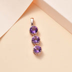AA Rose De France Amethyst Anhänger 925 Silber rosévergoldet ca. 3.57 ct
