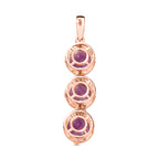 AA Rose De France Amethyst Anhänger 925 Silber rosévergoldet ca. 3.57 ct