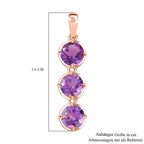 AA Rose De France Amethyst Anhänger 925 Silber rosévergoldet ca. 3.57 ct