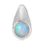 Natürlicher, äthiopischer Welo Opal Anhänger 925 Silber platiniert ca. 0.59 ct