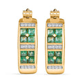 Kagem sambische Smaragd und Zirkon-Ohrringe - 1,08 ct.