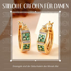 Kagem Sambischer Smaragd, Weißer Zirkon Ohrringe 925 Silber 750 Gelbgold Vermeil ca. 1.08 ct