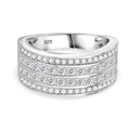 Moissanit Ring 925 Silber rhodiniert (Größe 16.00) ca. 1,60 ct