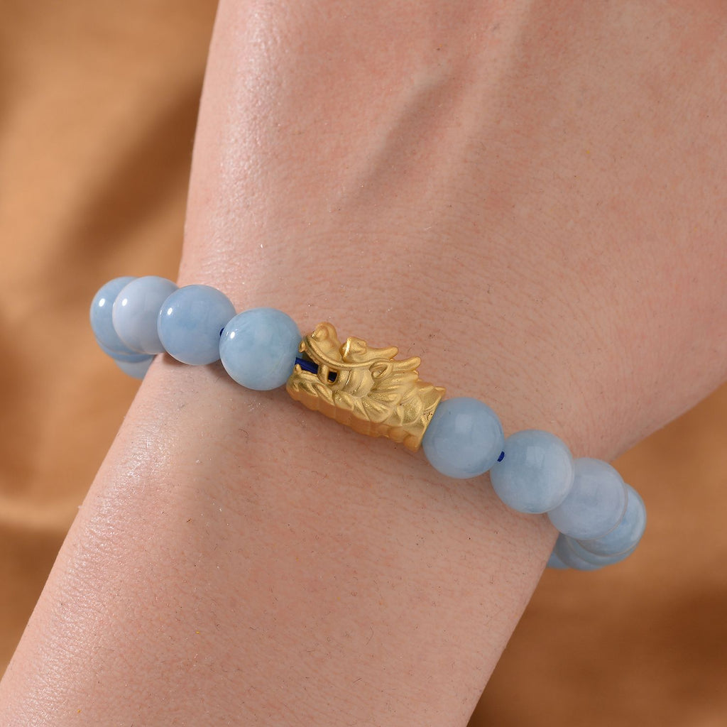 Aquamarin Flexibles Armband, 925 Silber vergoldet ca. 165.00 ct