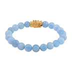 Aquamarin Flexibles Armband, 925 Silber vergoldet ca. 165.00 ct