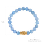 Aquamarin Flexibles Armband, 925 Silber vergoldet ca. 165.00 ct