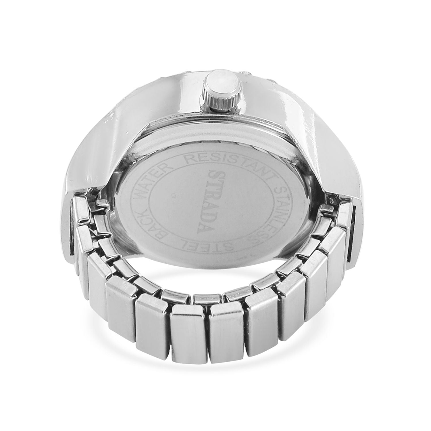 STRADA - Japanisches Uhrwerk, flexibles Ring-Uhr, Reiner Edelstahl