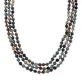 Dreilagige indische Achat-Halskette 150cm - 350 ct.