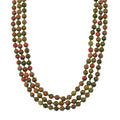 Unakite mehrreihige Halskette, 150cm - 350 ct.