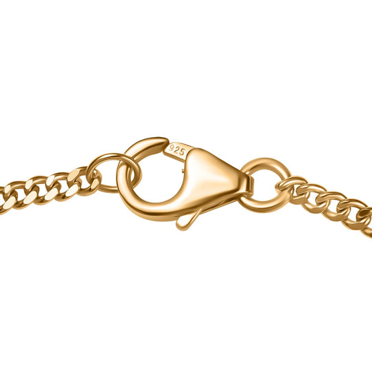 Montepuez-Rubin, Weißer Zirkon Armband ca. 19 cm 925 Silber 750 Gelbgold Vermeil ca. 1,85 ct.