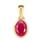 Montepuez-Rubin Anhänger 925 Silber 750 Gelbgold Vermeil ca. 2.66 ct