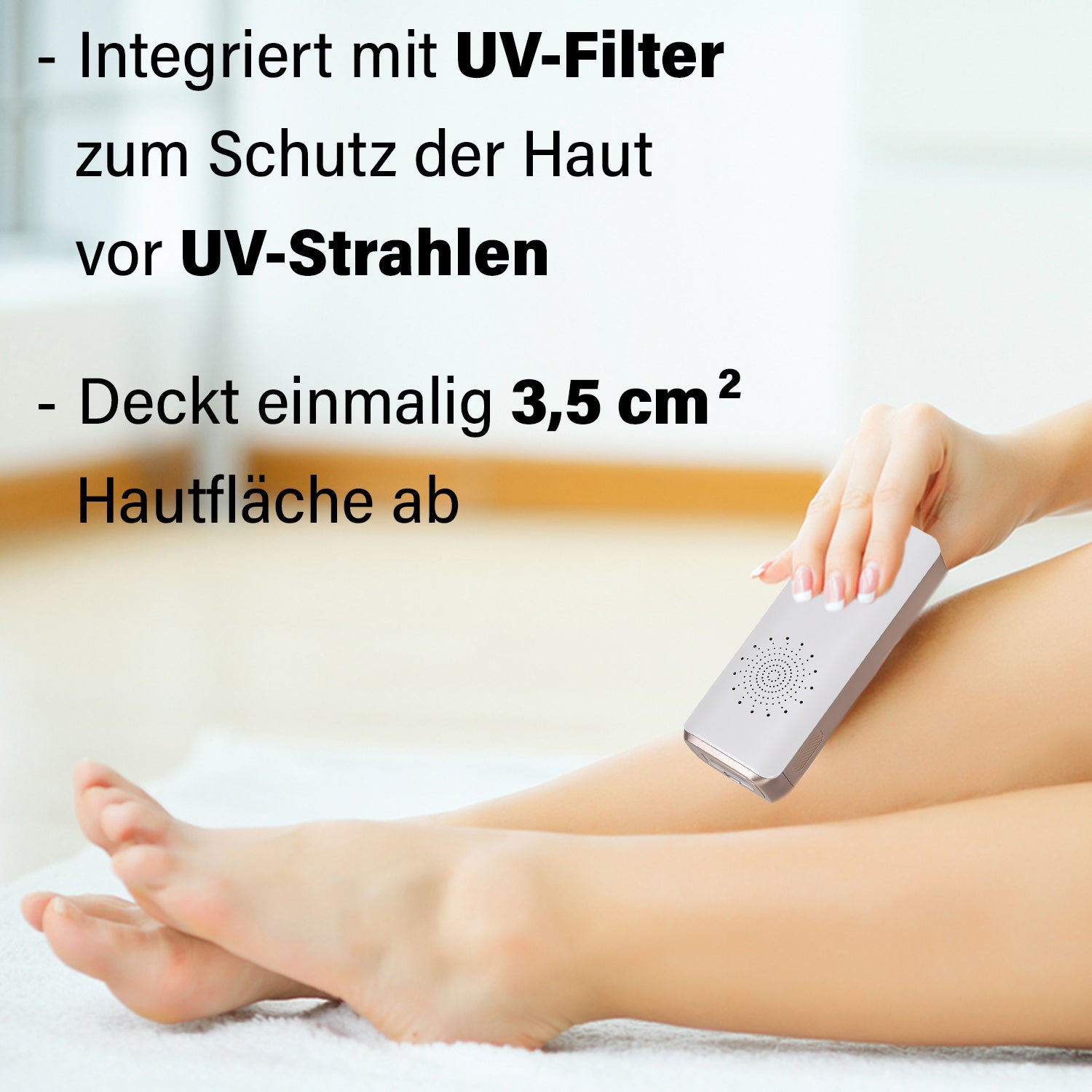 Seidenweich Haarentfernungsgerät zur dauerhaft sichtbaren Haarentfernung, mit modernster IPL-Technologie, inkl. Zubehör