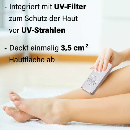 Seidenweich Haarentfernungsgerät zur dauerhaft sichtbaren Haarentfernung, mit modernster IPL-Technologie, inkl. Zubehör