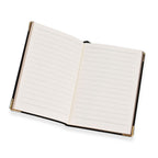 Blumengeprägtes Notizbuch-Geschenkset - Schwarz, Großes Notizbuch 21 x 14,5 cm, Kleines Notizbuch 14,9 x 10,8 cm, Stiftmaterial: Metall, Boxgröße: 22,5 x 20,9 x 3,8 cm, Boxfarbe: Schwarz