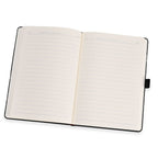 Blumengeprägtes Notizbuch-Geschenkset - Schwarz, Großes Notizbuch 21 x 14,5 cm, Kleines Notizbuch 14,9 x 10,8 cm, Stiftmaterial: Metall, Boxgröße: 22,5 x 20,9 x 3,8 cm, Boxfarbe: Schwarz