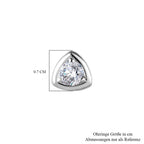 Moissanit Ohrringe 925 Silber platiniert ca. 0.44 ct