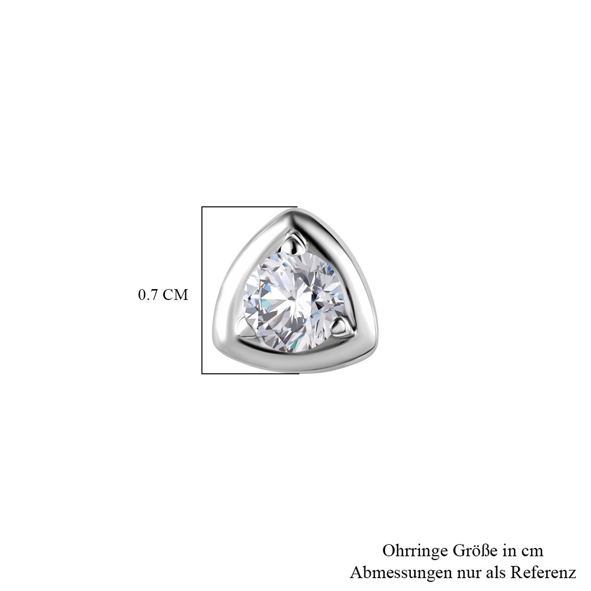 Moissanit Ohrringe 925 Silber platiniert ca. 0.44 ct
