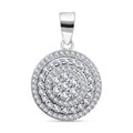 LUSTRO STELLA -Weißer Zirkonia Anhänger 925 Silber rhodiniert