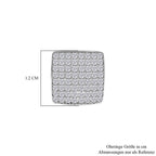LUSTRO STELLA - Weißer Zirkonia Ohrringe, 925 Silber rhodiniert