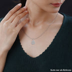 LUSTRO STELLA - Weißer Zirkonia Anhänger 925 Silber rhodiniert