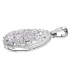 LUSTRO STELLA - Weißer Zirkonia Anhänger 925 Silber rhodiniert