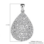 LUSTRO STELLA - Weißer Zirkonia Anhänger 925 Silber rhodiniert