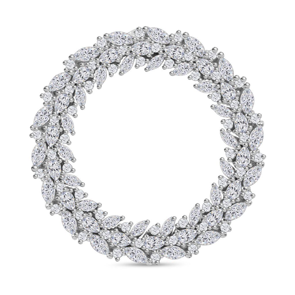 Lustro Stella - Weißer Zirkonia Anhänger 925 Silber rhodiniert ca. 8.11 ct