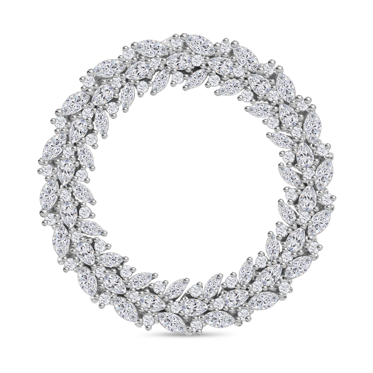 Lustro Stella - Weißer Zirkonia Anhänger 925 Silber rhodiniert ca. 8.11 ct