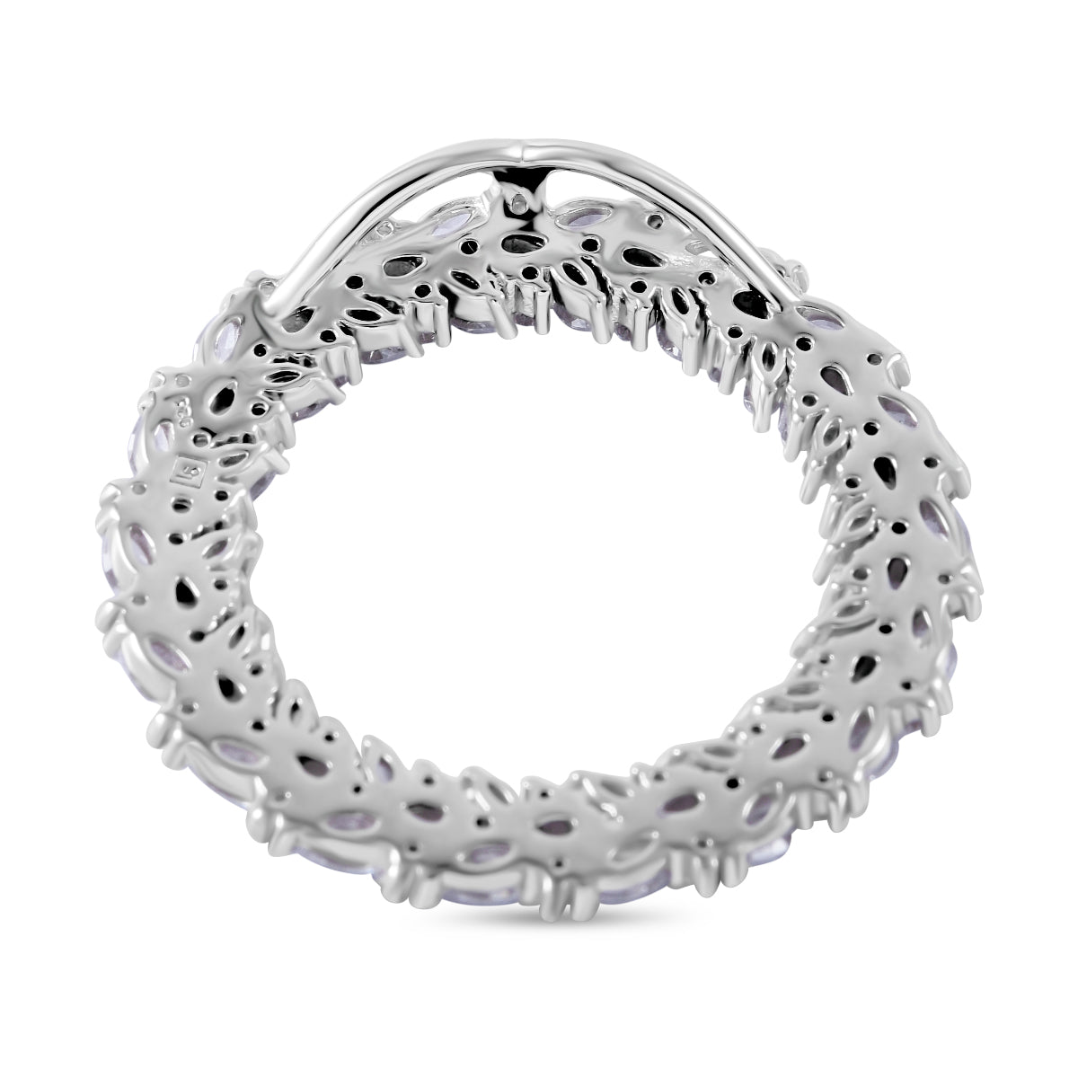 Lustro Stella - Weißer Zirkonia Anhänger 925 Silber rhodiniert ca. 8.11 ct