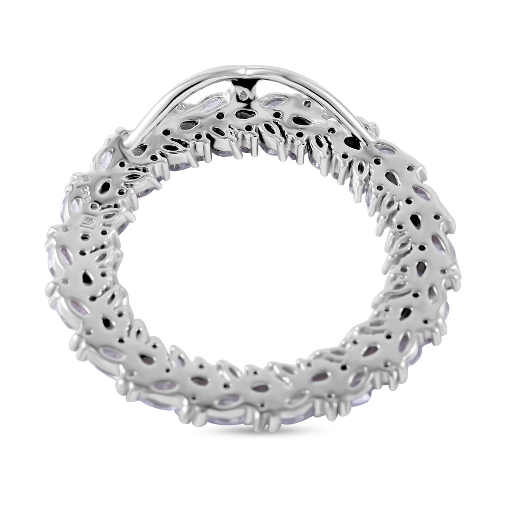 Lustro Stella - Weißer Zirkonia Anhänger 925 Silber rhodiniert ca. 8.11 ct