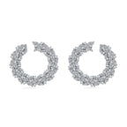 Lustro Stella - Weißer Zirkonia Ohrringe 925 Silber rhodiniert ca. 11.22 ct