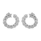 Lustro Stella - Weißer Zirkonia Ohrringe 925 Silber rhodiniert ca. 11.22 ct
