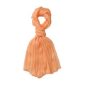 LA MAREY - 100% Maulbeeren-Seidenschal, Chiffon, 110x180 cm, pastellorange