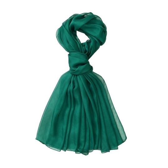 LA MAREY Solid chiffon 100% silk scarfMaterial:100% Mulberry silk size:110cm*180cmWeight : 50gyellow