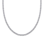 Moissanit Halskette ca. 45 cm 925 Silber rhodiniert ca. 14.28 ct