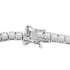 Moissanit Halskette ca. 45 cm 925 Silber rhodiniert ca. 14.28 ct