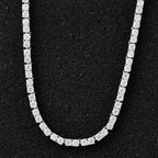 Moissanit Halskette ca. 45 cm 925 Silber rhodiniert ca. 14.28 ct