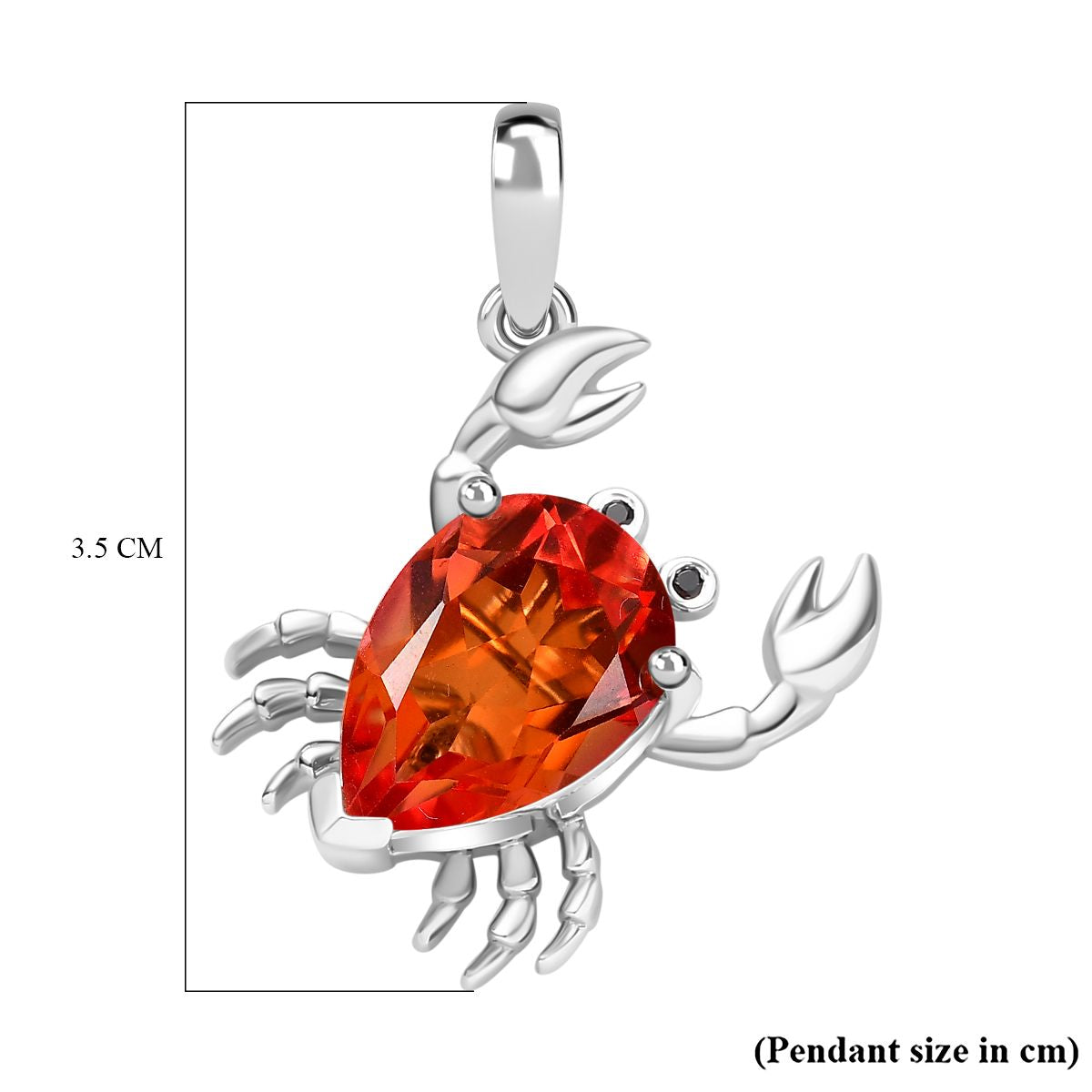 GP Trionfo Kollektion - Padparadscha Quarz Triplette, Kanchanaburi Blauer Saphir Anhänger 925 Silber rhodiniert ca. 5.79 ct