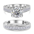 LUSTRO STELLA-Weißer Zirkonia Ring 925 Silber rhodiniert (Größe 16.00) ca. 5.75 ct
