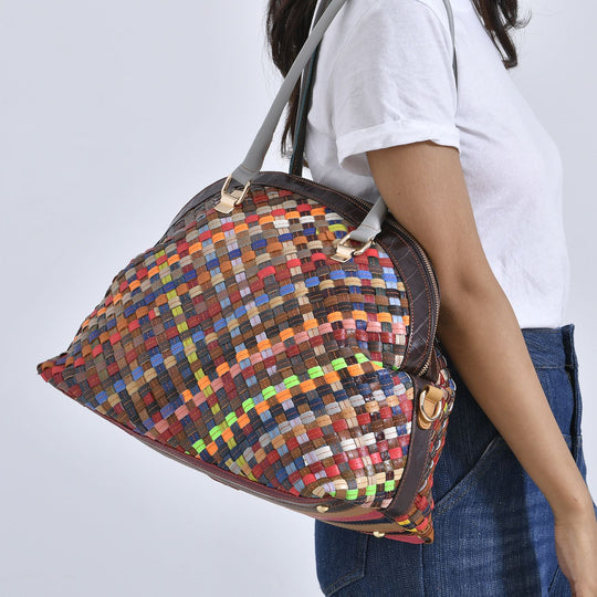 Chaos by Elsie - Multicolor Leder Tasche mit RFID-Schutz, Größe: 37x18,5x30cm