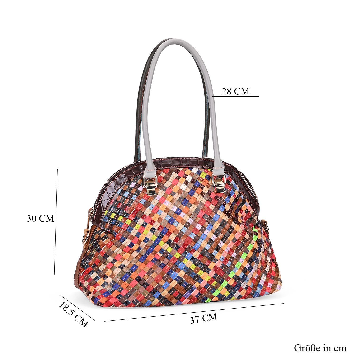Chaos by Elsie - Multicolor Leder Tasche mit RFID-Schutz, Größe: 37x18,5x30cm