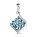 Paraiba-Apatit Anhänger 925 Silber platiniert ca. 0.73 ct