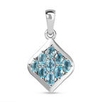 Paraiba-Apatit Anhänger 925 Silber platiniert ca. 0.73 ct