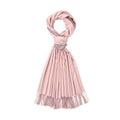Luxuriöser Winterschal mit Fransen, Rosa/Lila